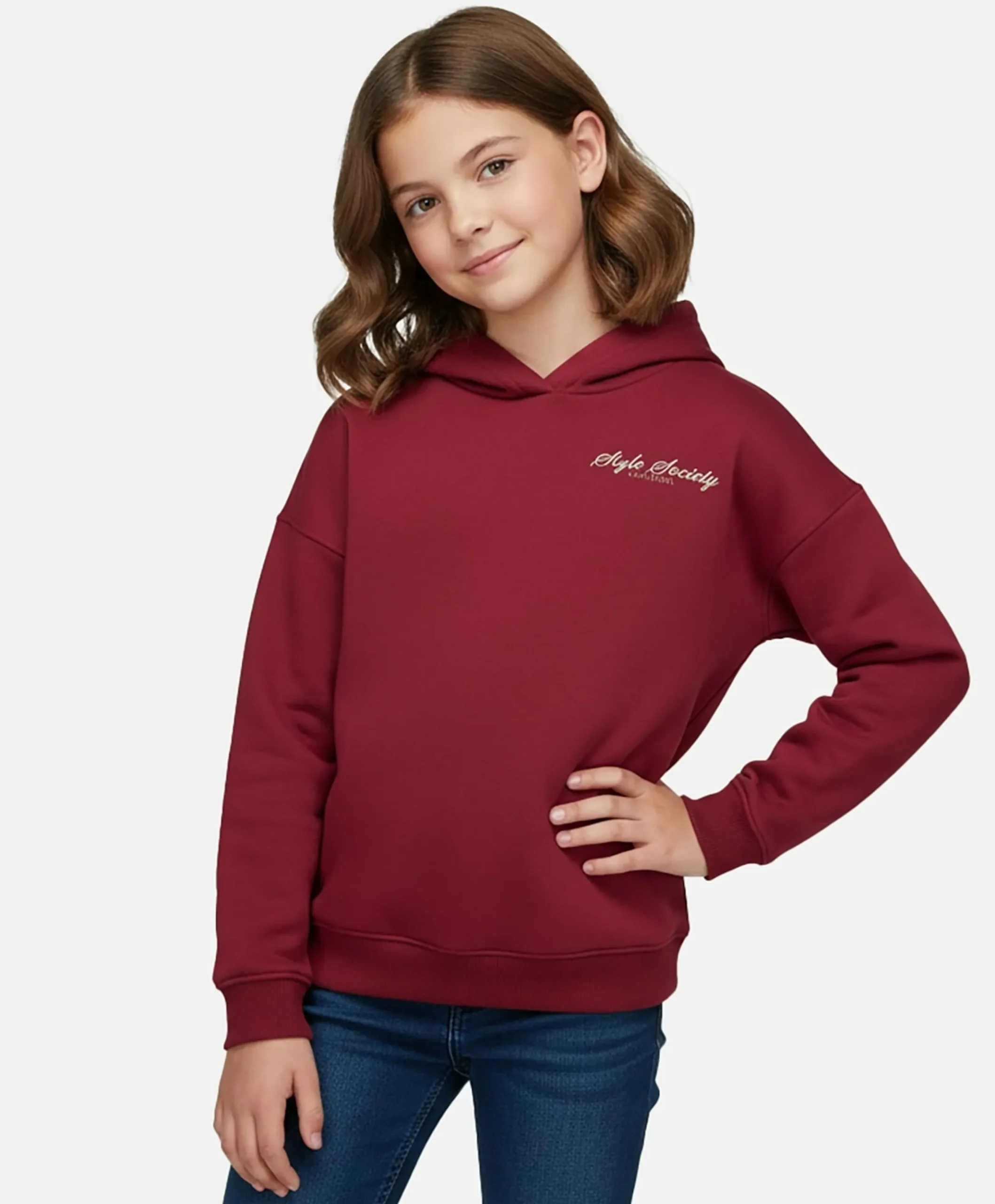 Meisjes hoodie bordeaux