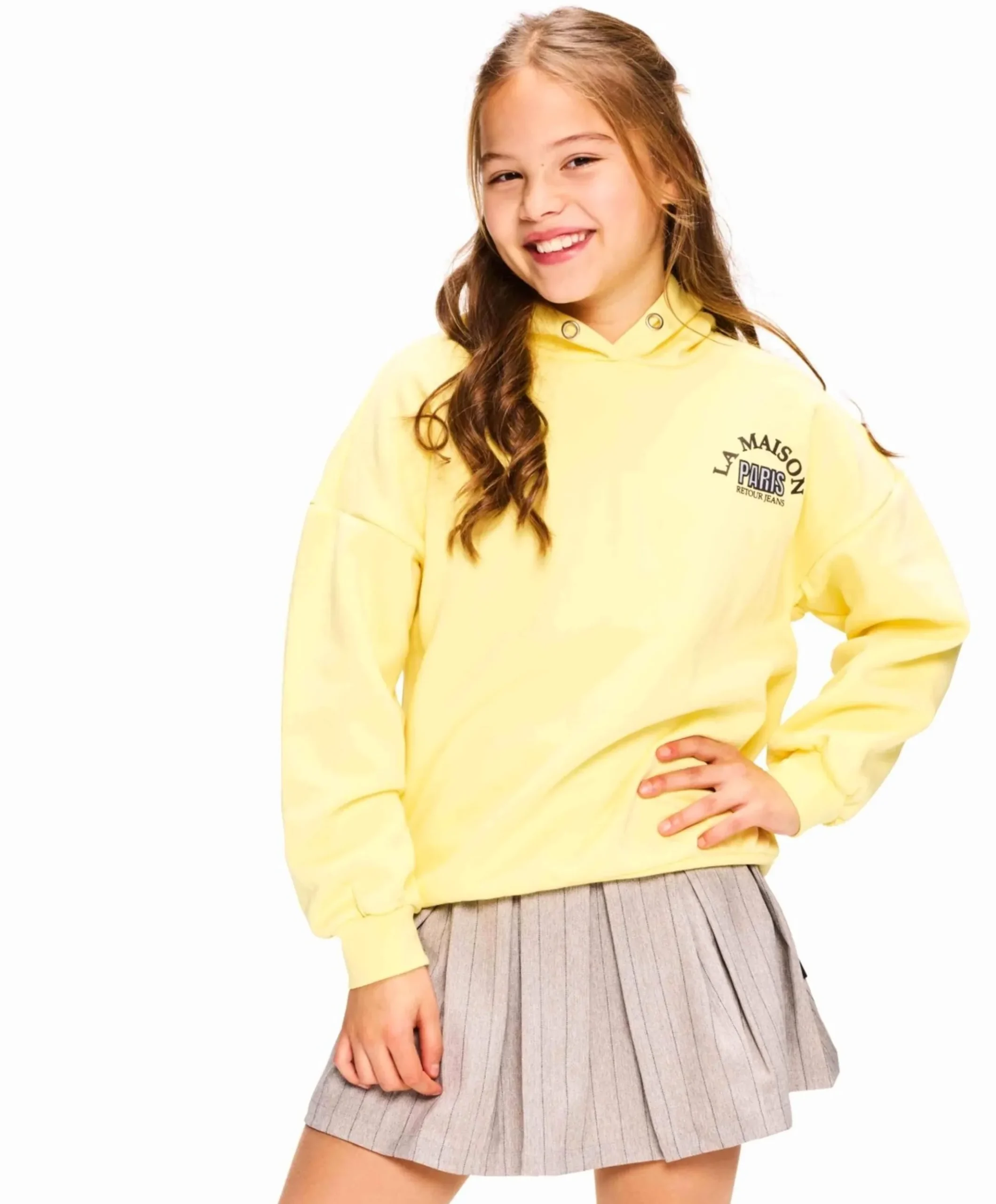 Meisjes hoodie ecru