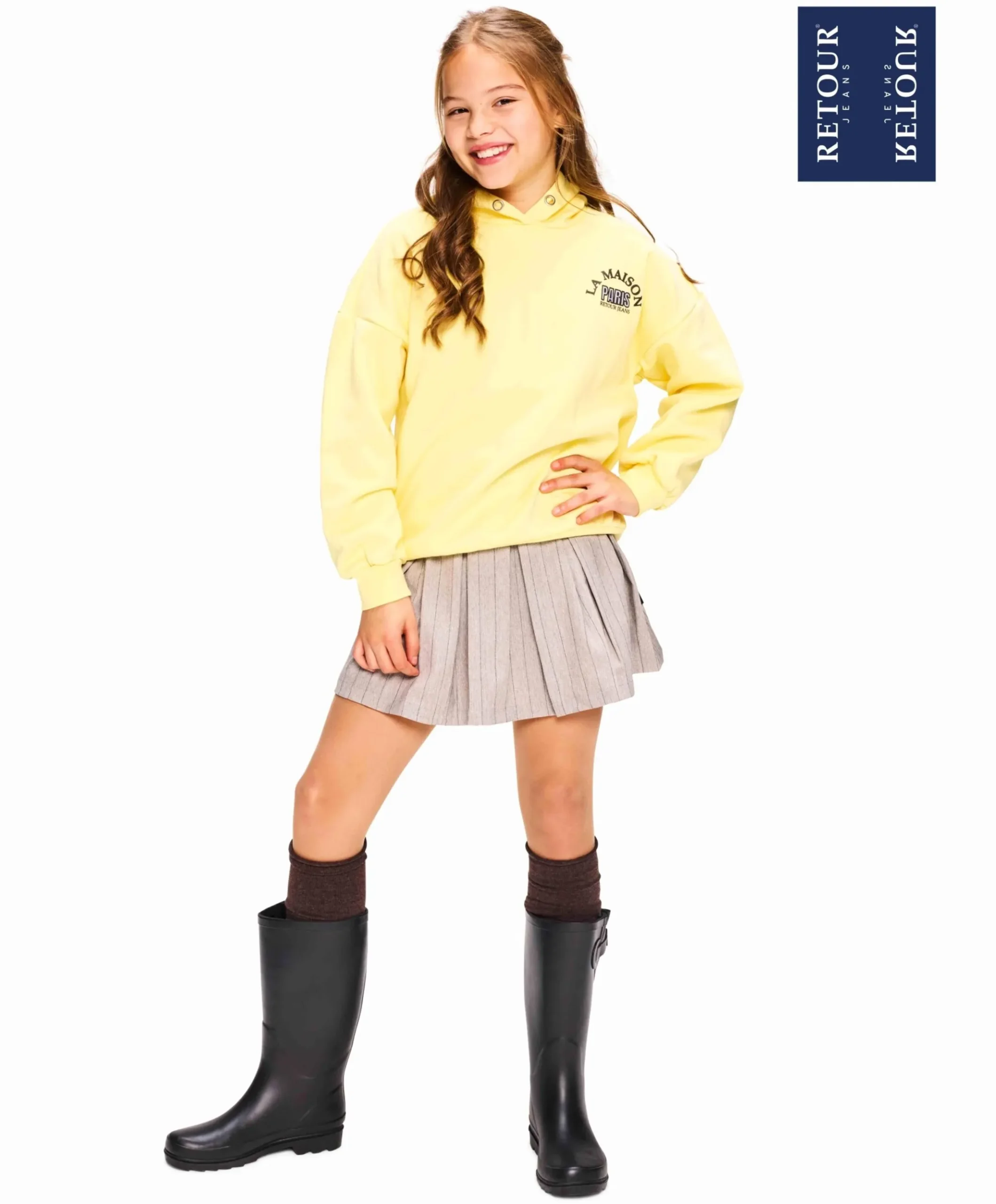 Meisjes hoodie ecru