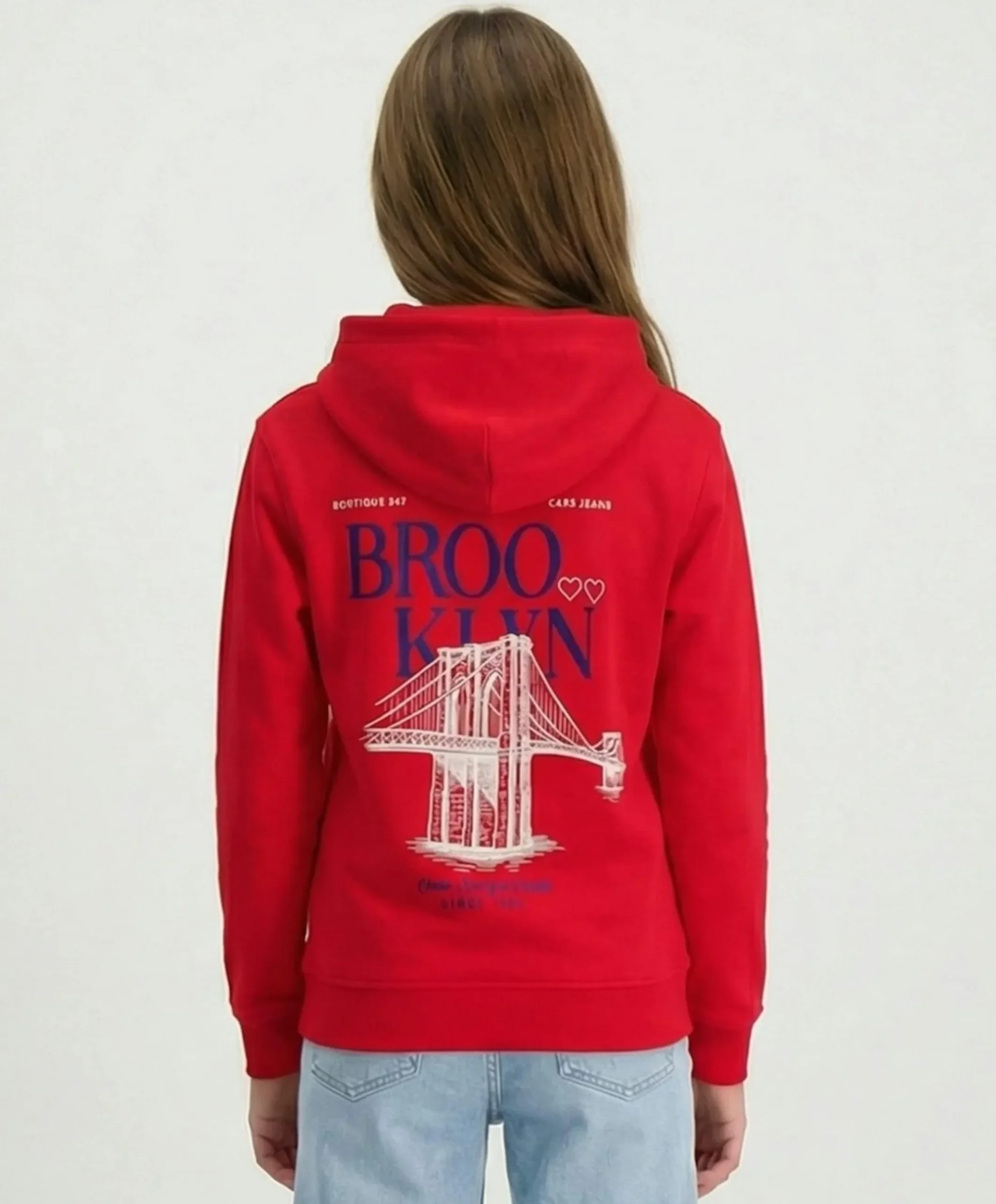 Meisjes hoodie rood