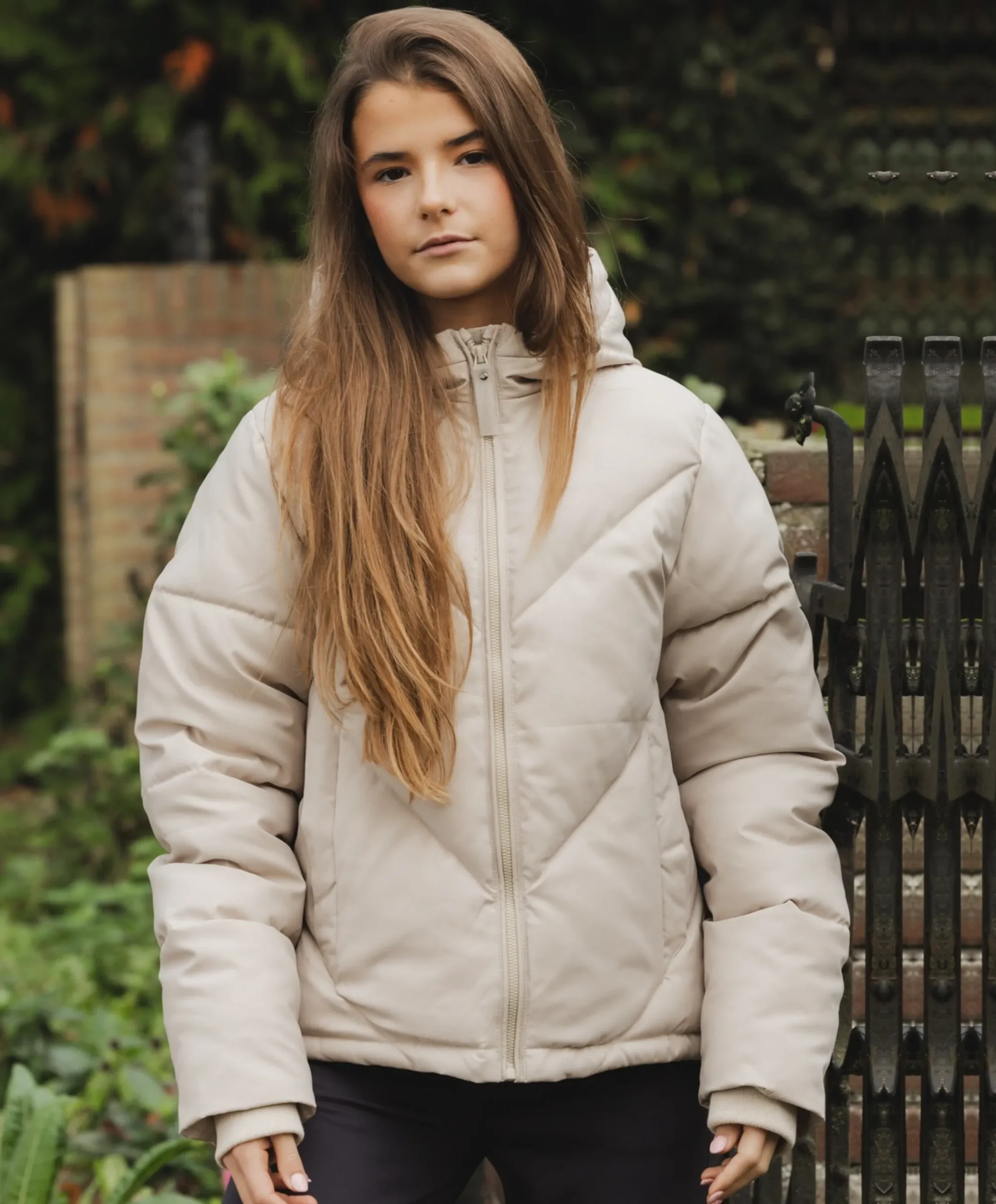 Meisjes jas beige
