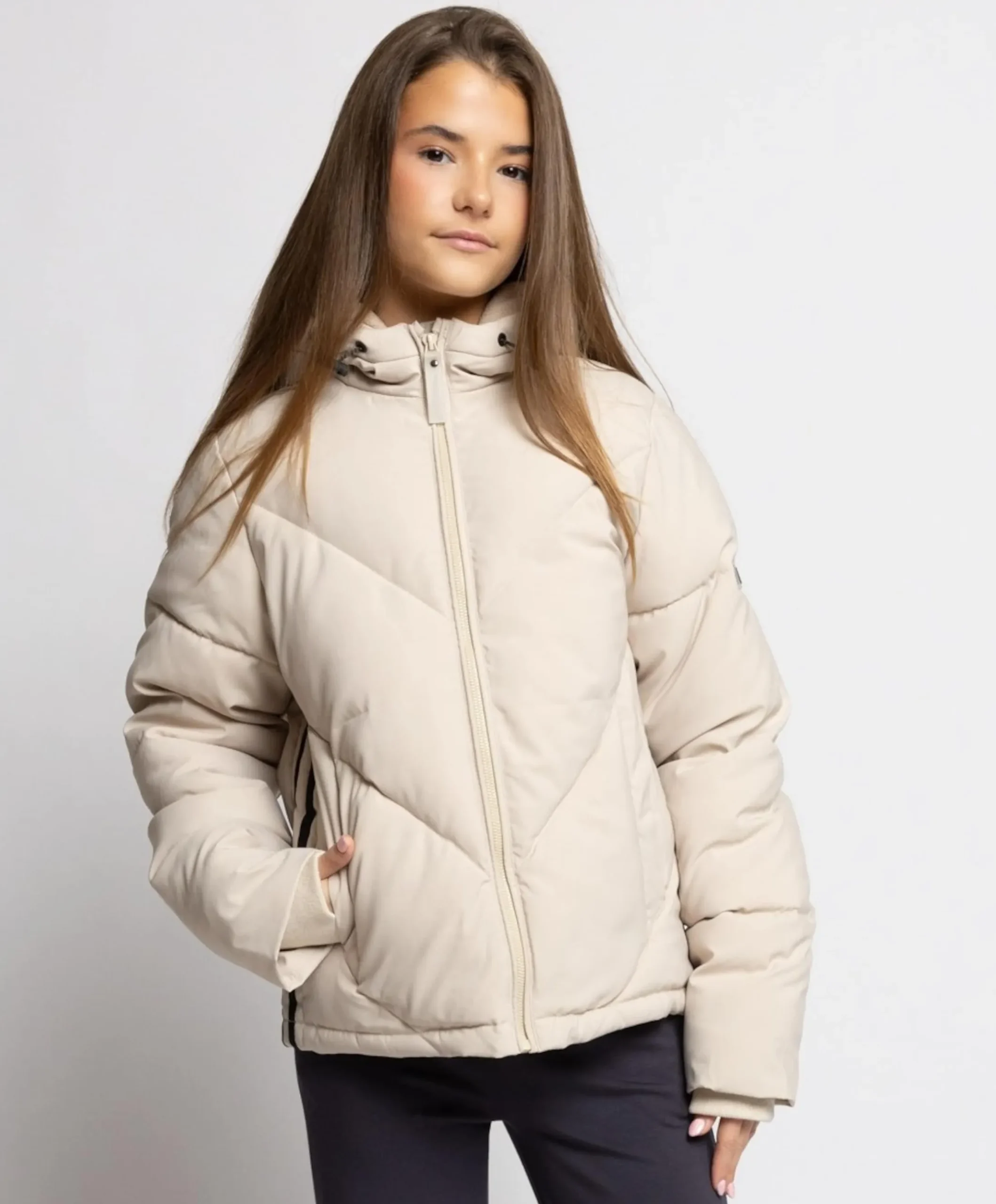 Meisjes jas beige