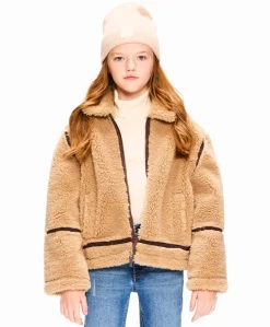 Meisjes jas beige