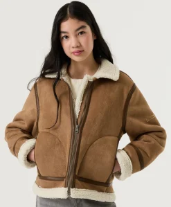 Meisjes jas beige