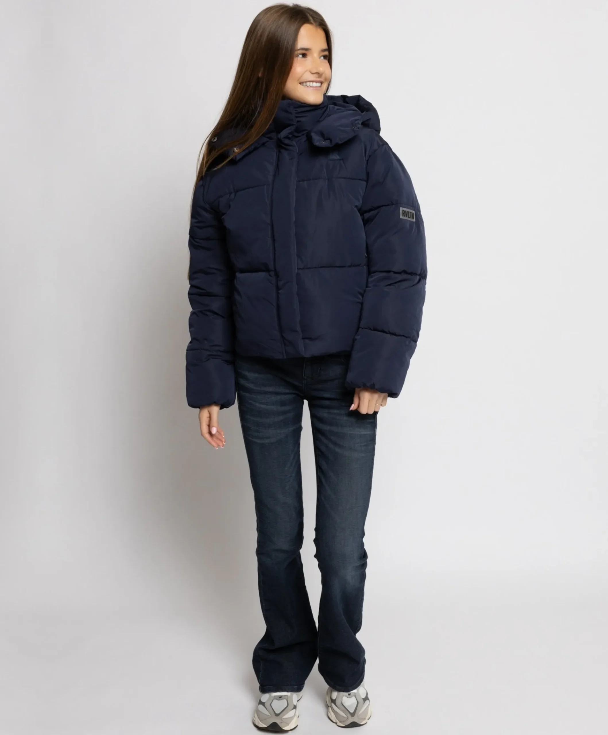 Meisjes jas blauw