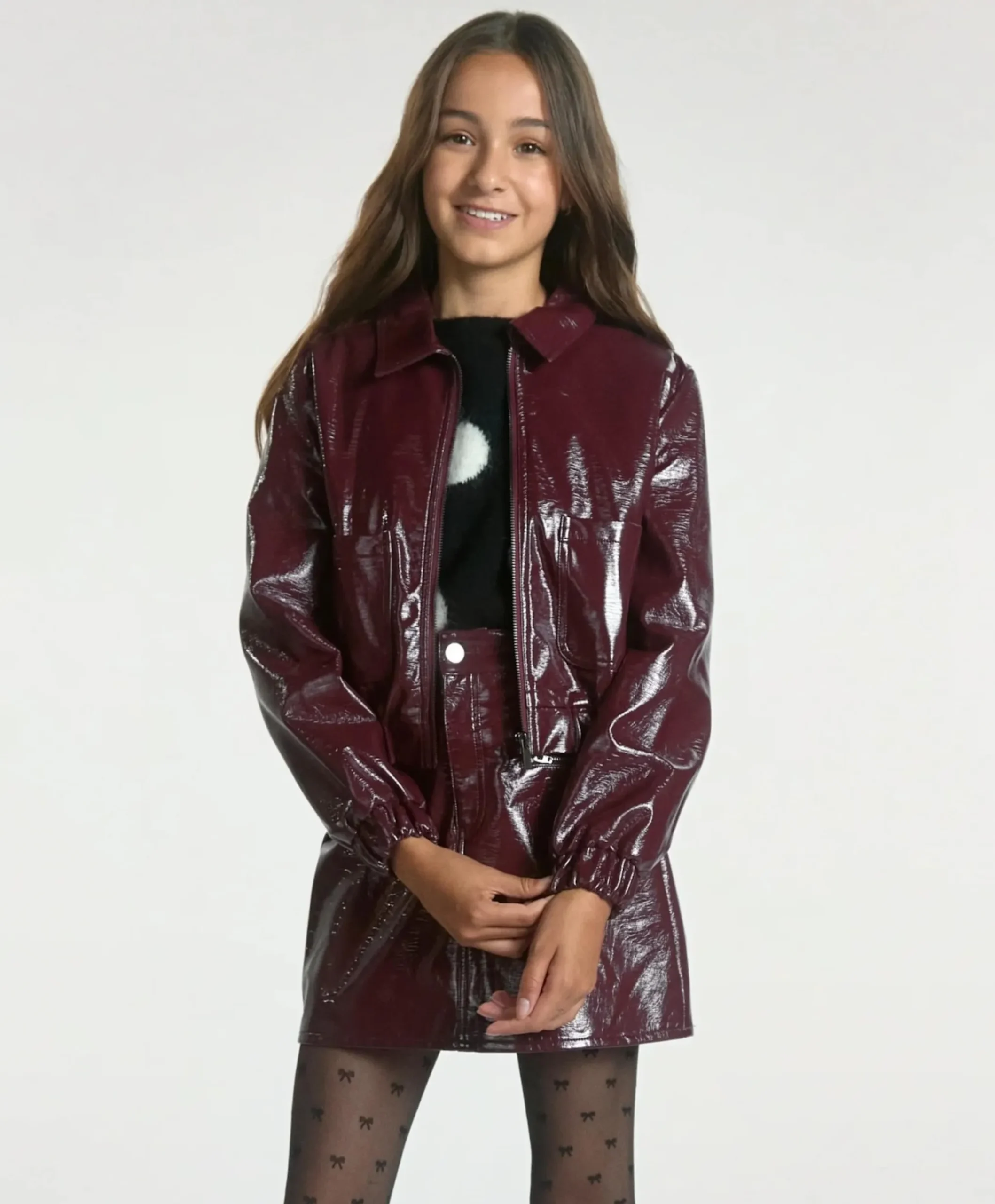 Meisjes jas bordeaux