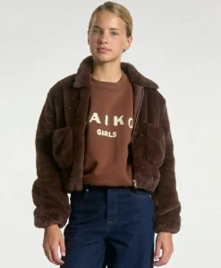 Meisjes jas bruin