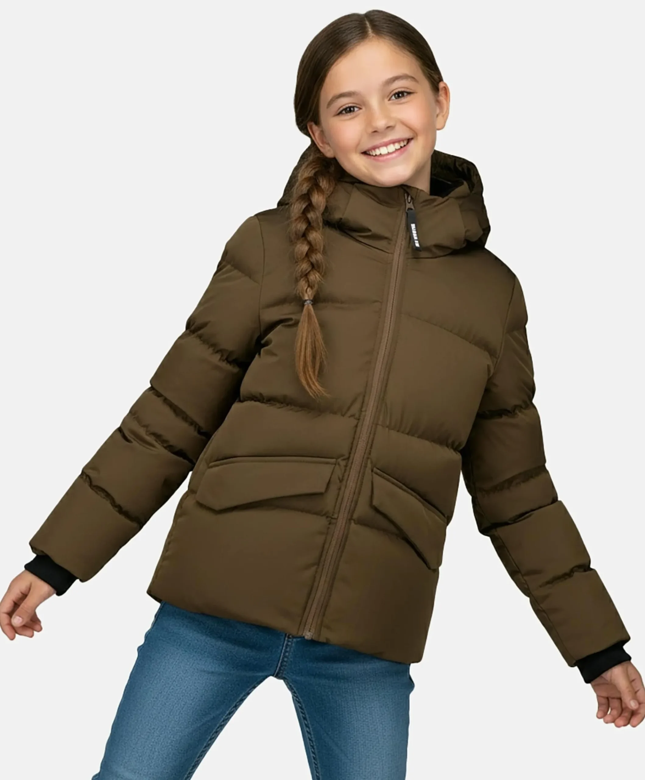 Meisjes jas bruin