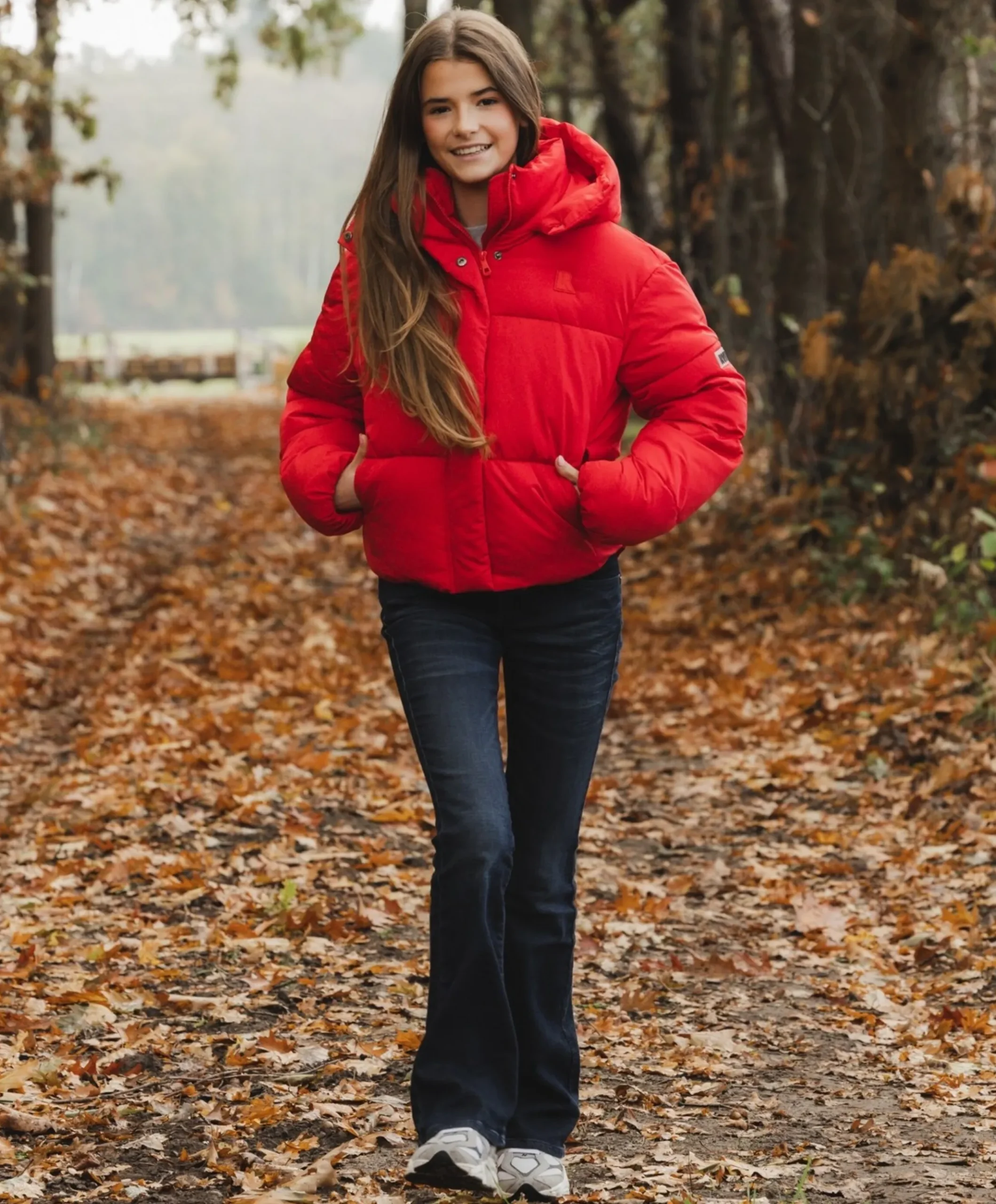 Meisjes jas rood