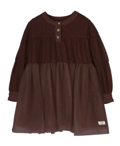 Meisjes jurk bruin