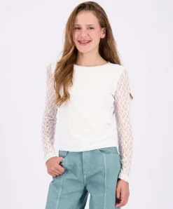 Meisjes longsleeve beige