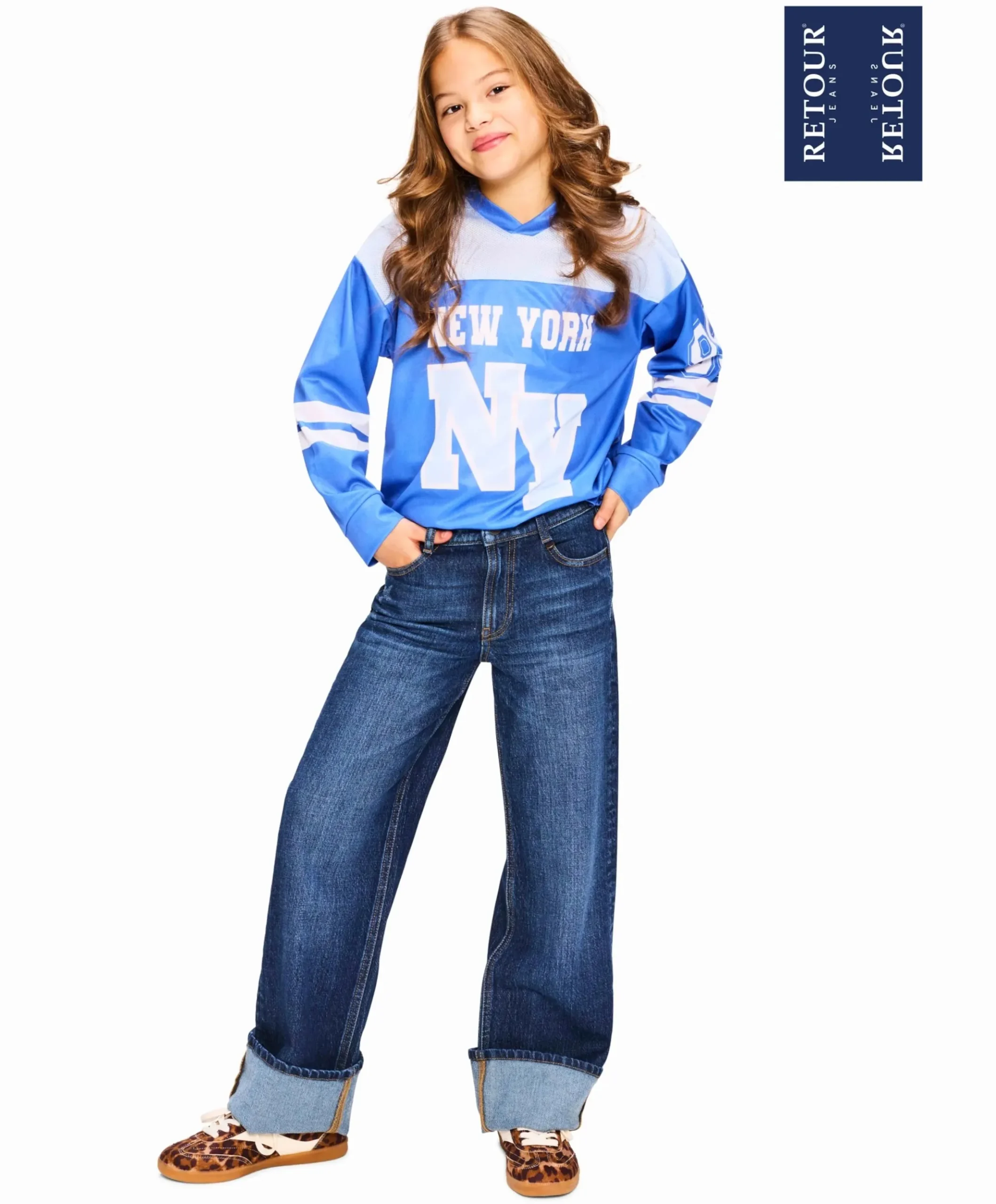 Meisjes longsleeve blauw