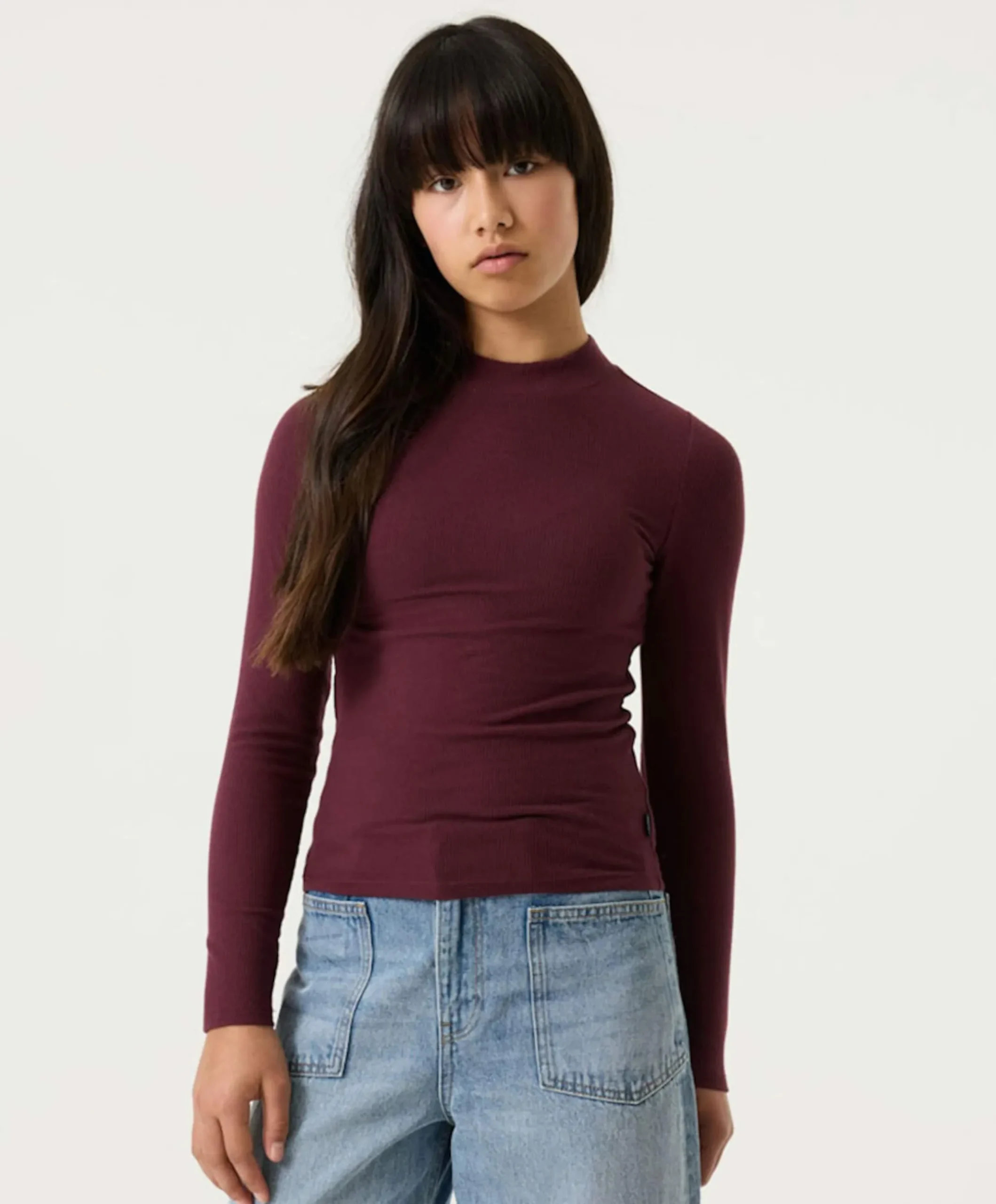 Meisjes longsleeve bordeaux