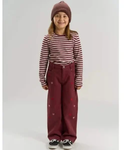 Meisjes longsleeve bordeaux