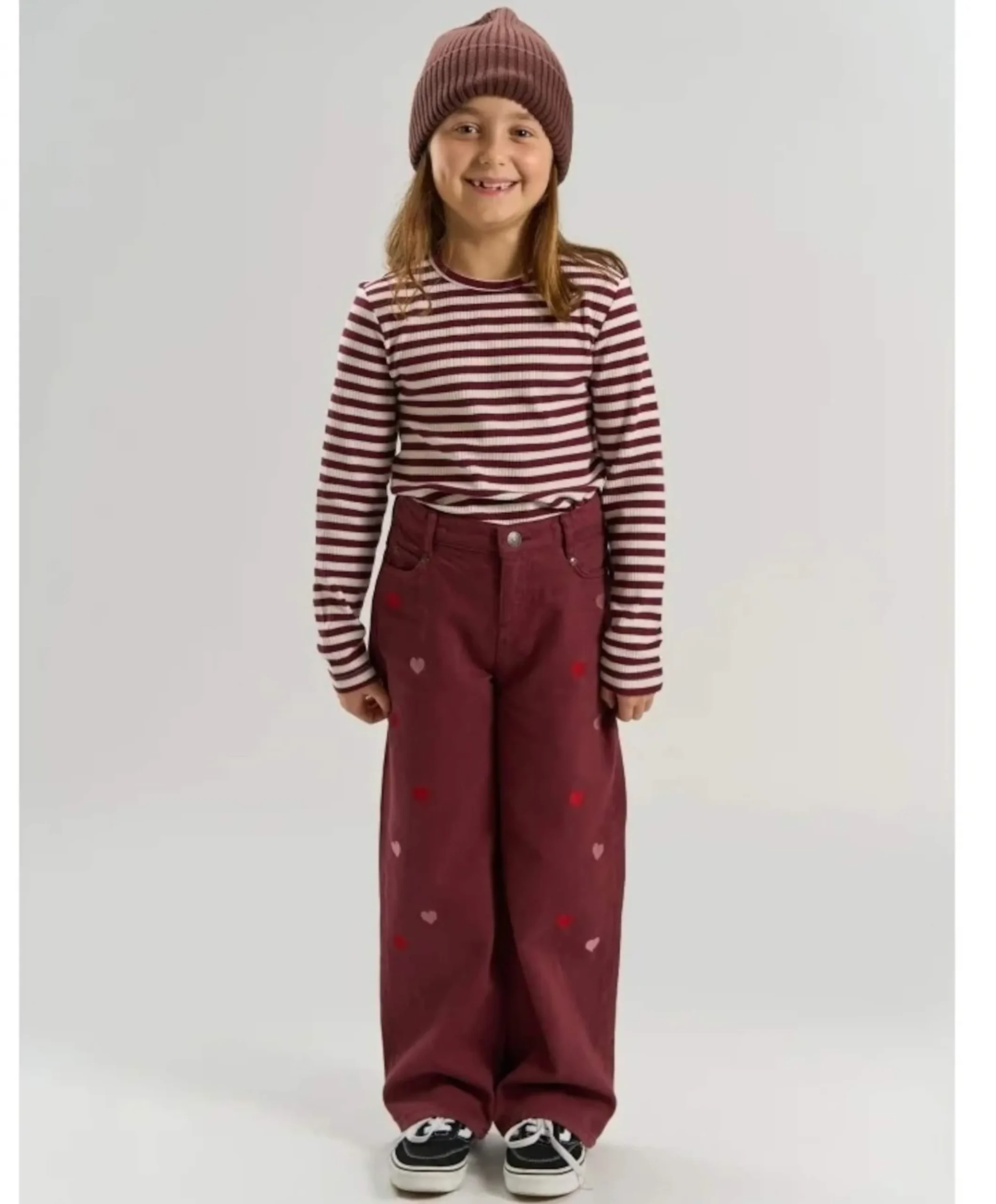Meisjes longsleeve bordeaux