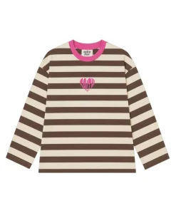 Meisjes longsleeve bruin