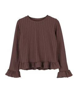 Meisjes longsleeve bruin
