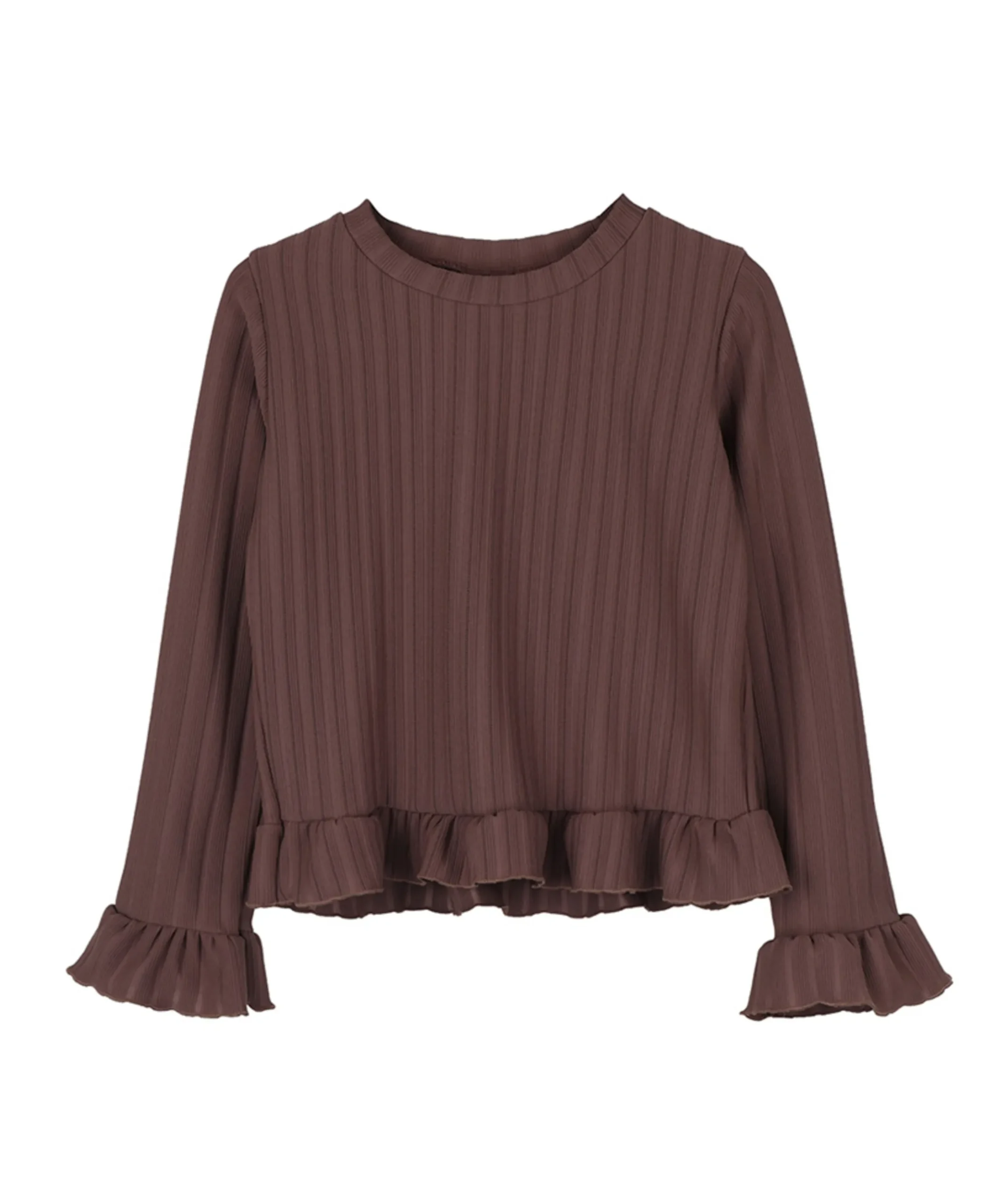Meisjes longsleeve bruin