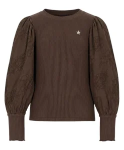 Meisjes longsleeve bruin