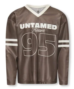 Meisjes longsleeve bruin