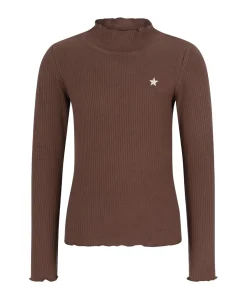 Meisjes longsleeve bruin