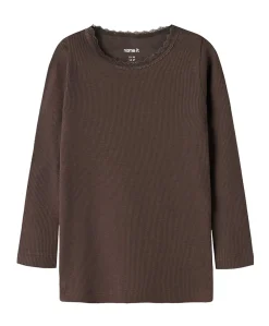 Meisjes longsleeve bruin