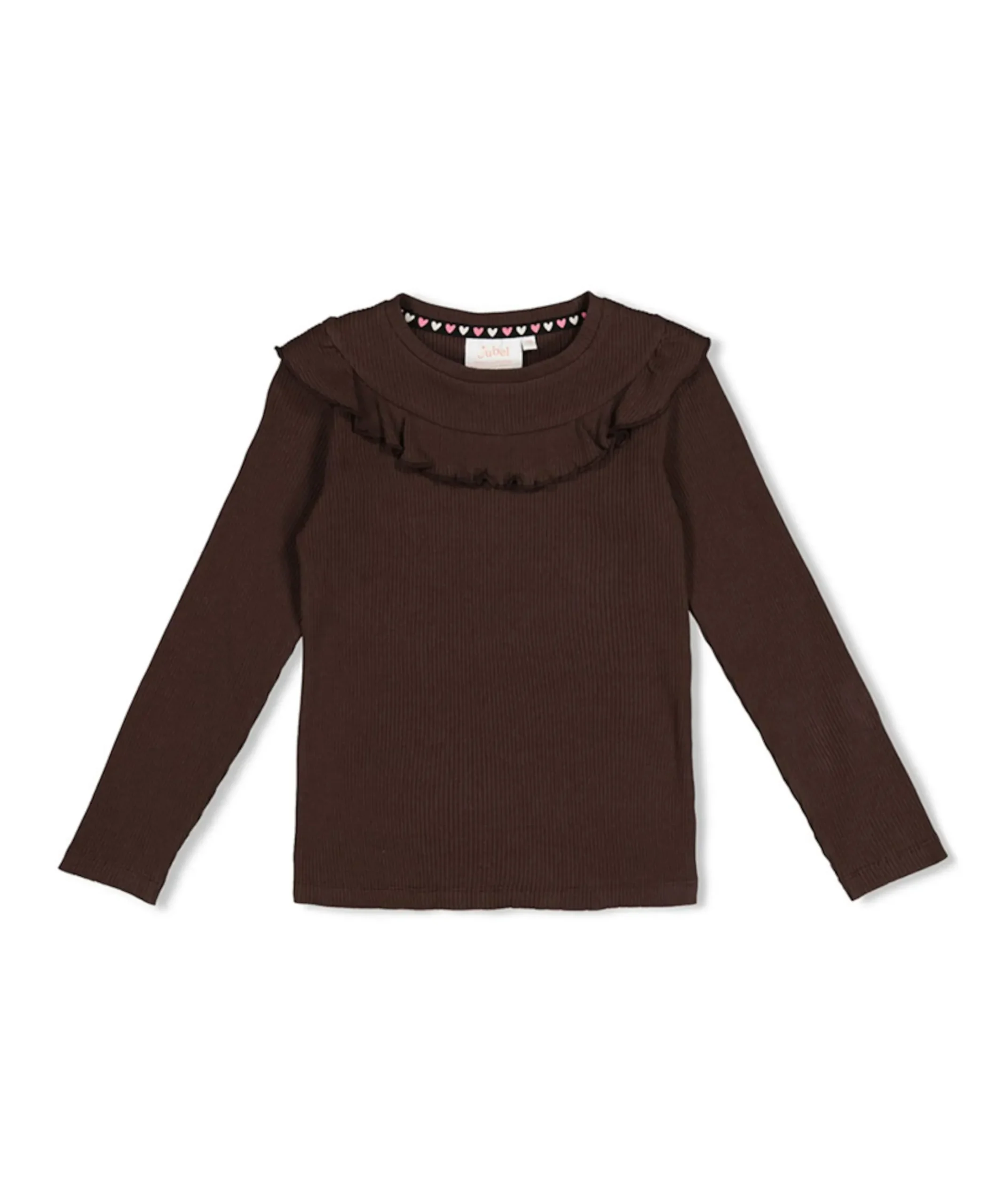 Meisjes longsleeve bruin