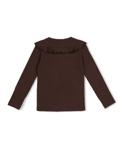Meisjes longsleeve bruin