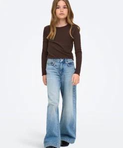 Meisjes longsleeve bruin
