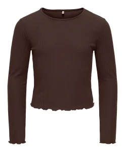 Meisjes longsleeve bruin