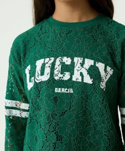 Meisjes longsleeve groen