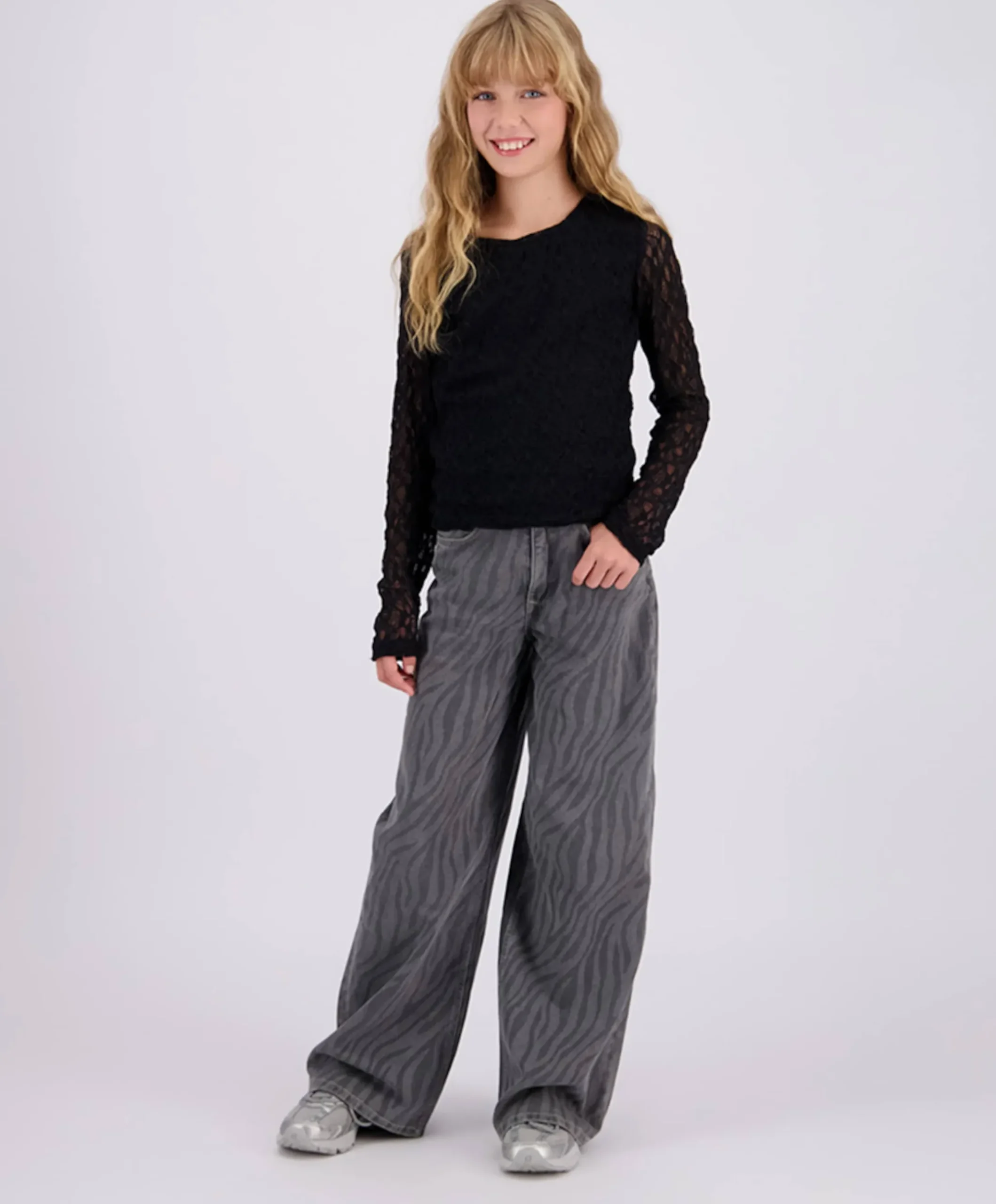 Meisjes longsleeve zwart