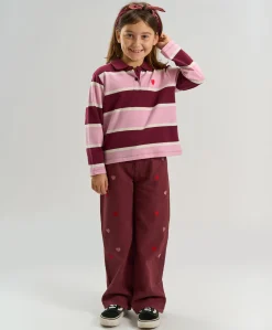 Meisjes polo bordeaux
