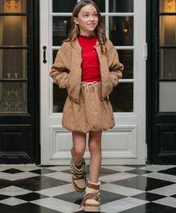 Meisjes rok beige