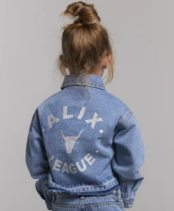 Meisjes spijkerjas blauw