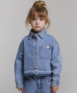Meisjes spijkerjas blauw