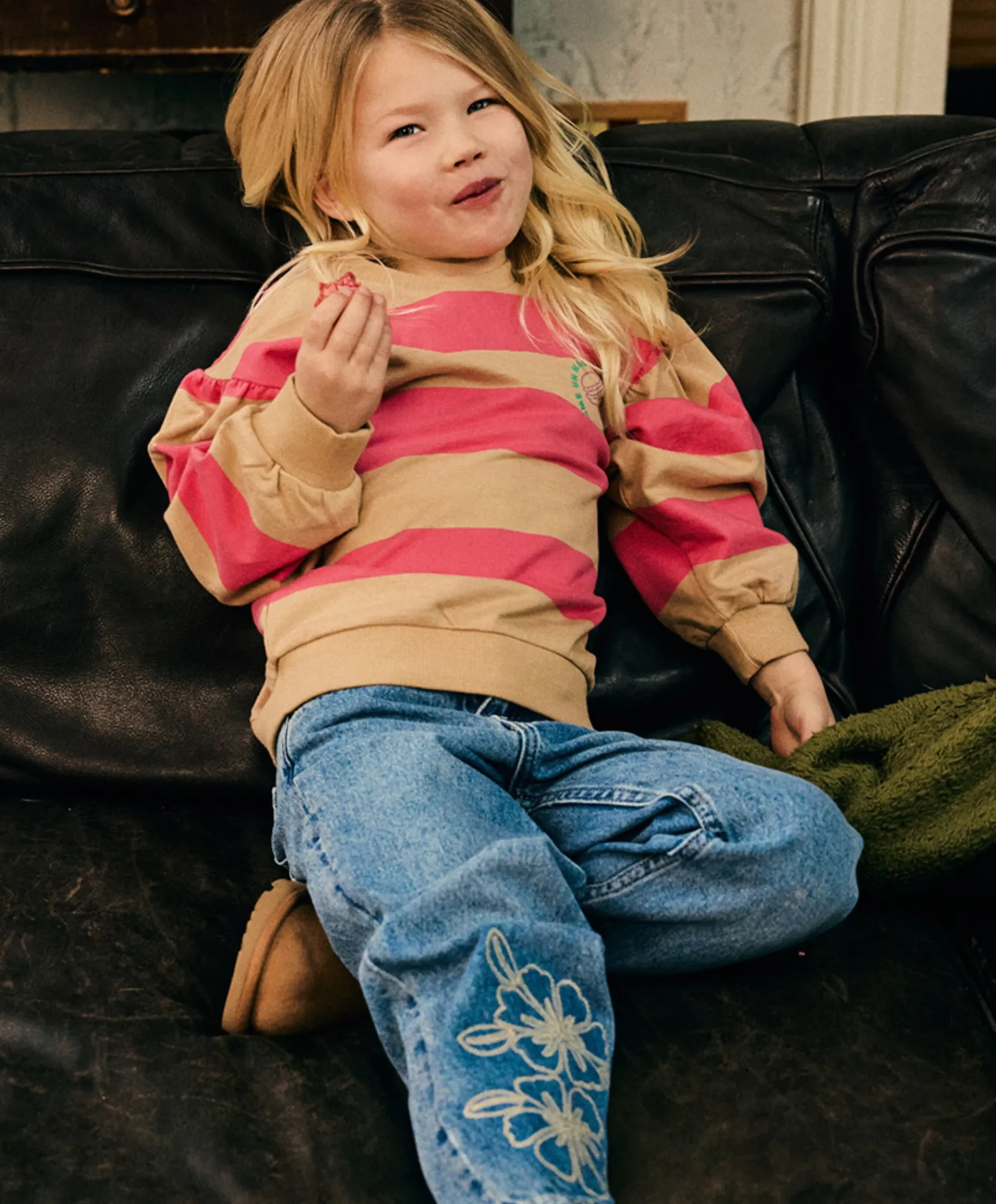 Meisjes sweater beige