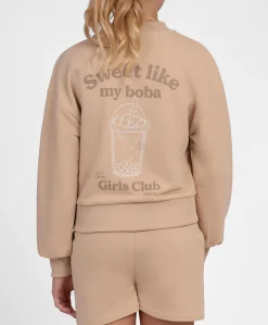 Meisjes sweater beige