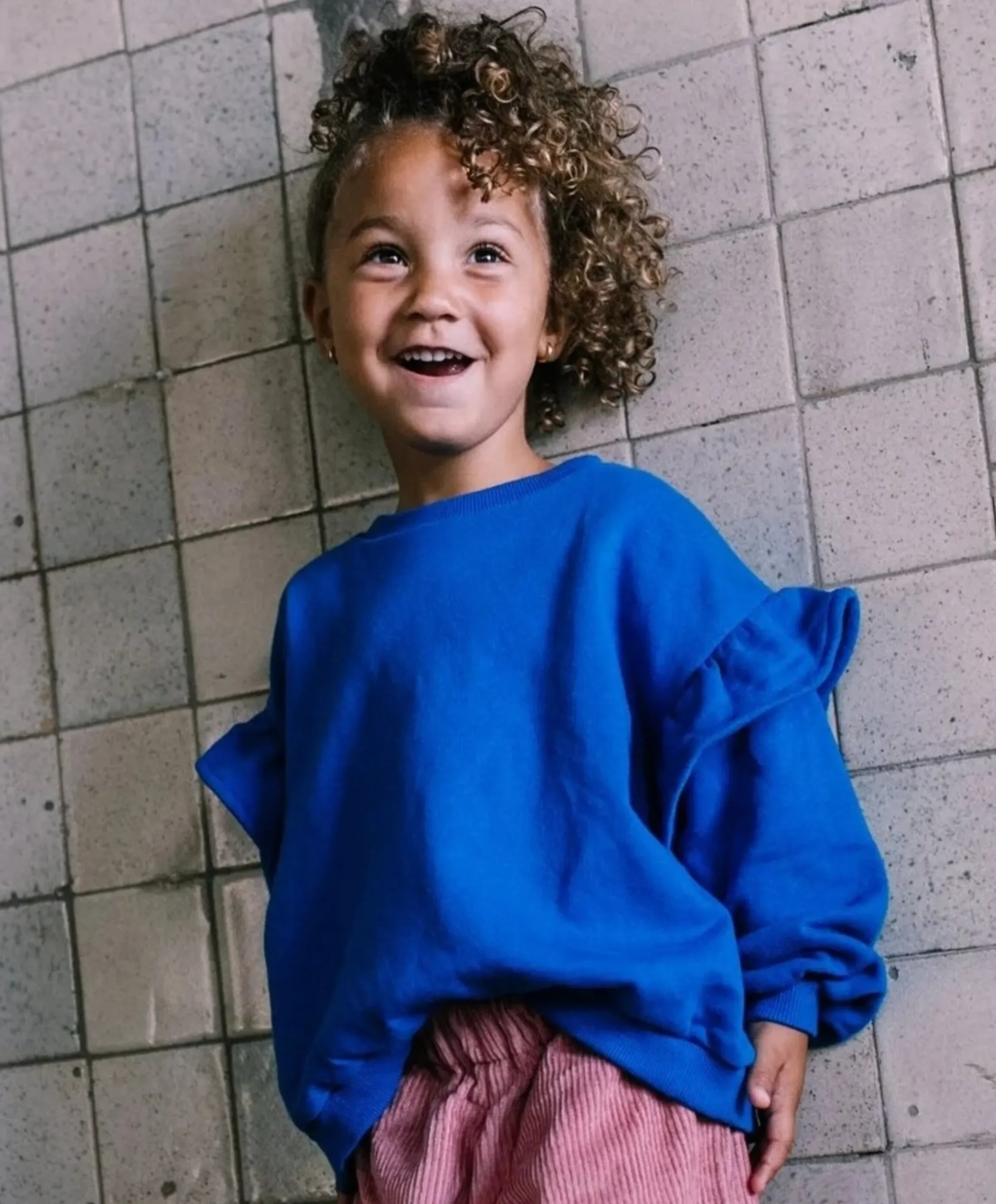 Meisjes sweater blauw