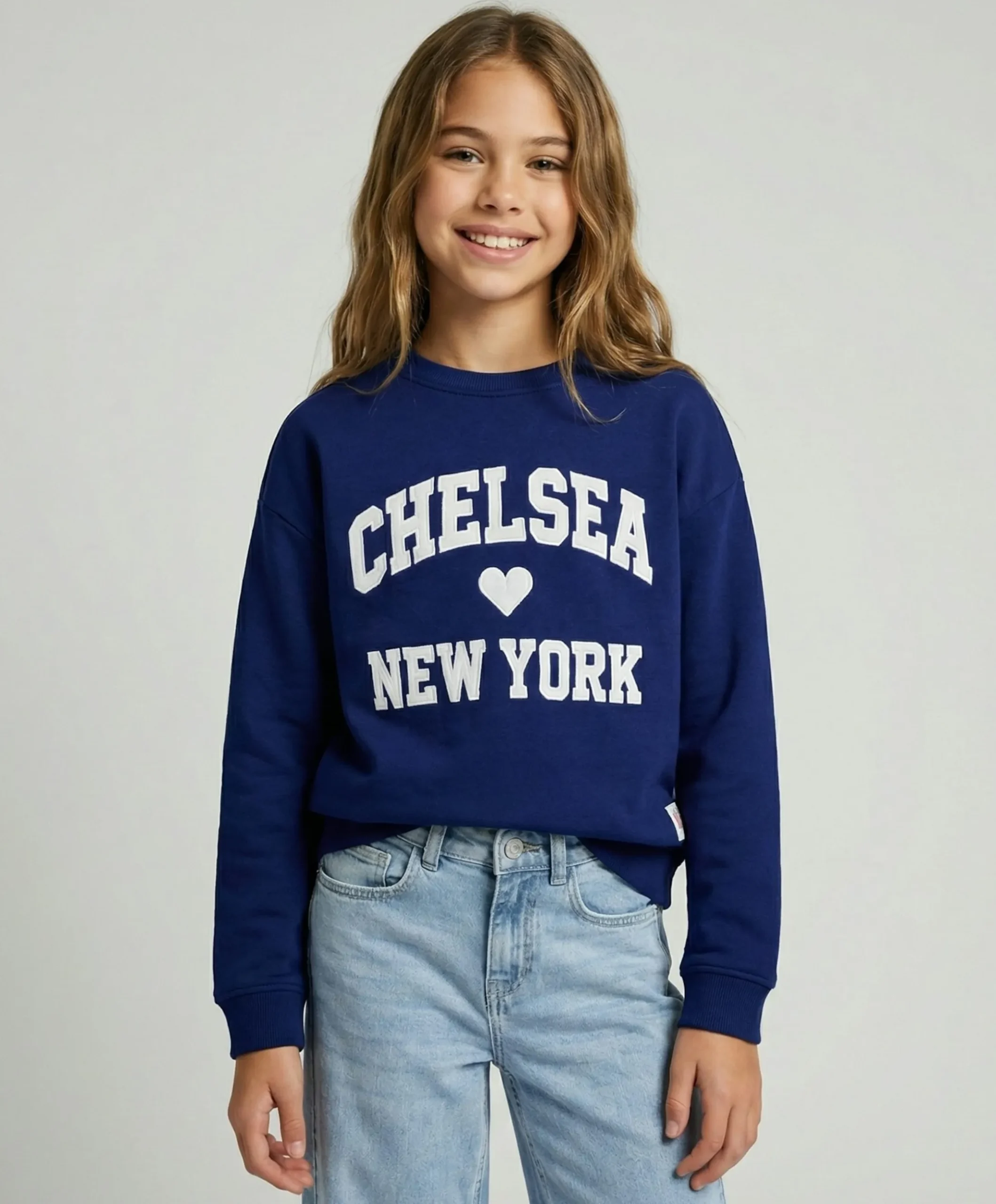 Meisjes sweater blauw