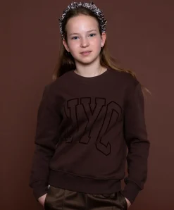 Meisjes sweater bruin