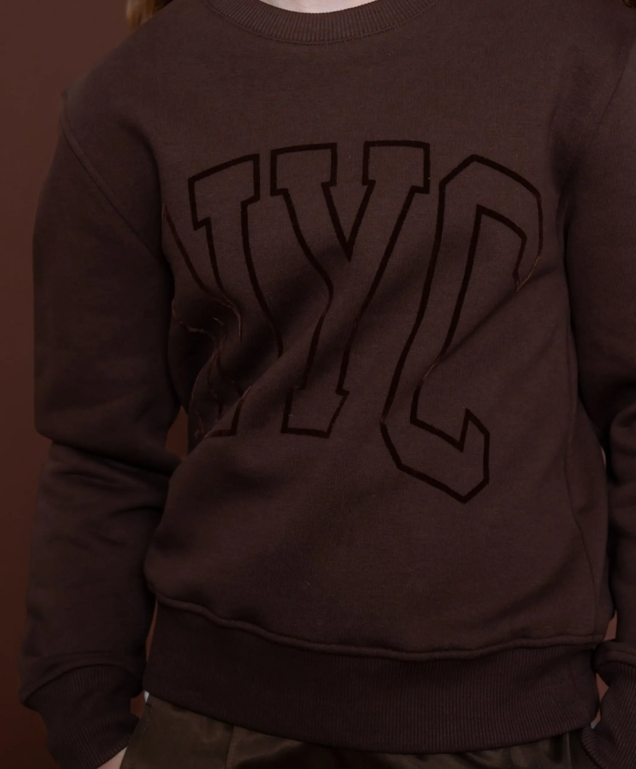 Meisjes sweater bruin