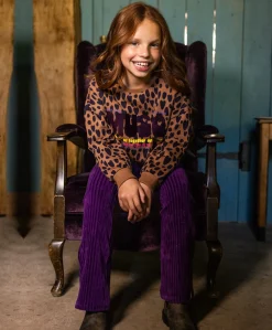 Meisjes sweater bruin