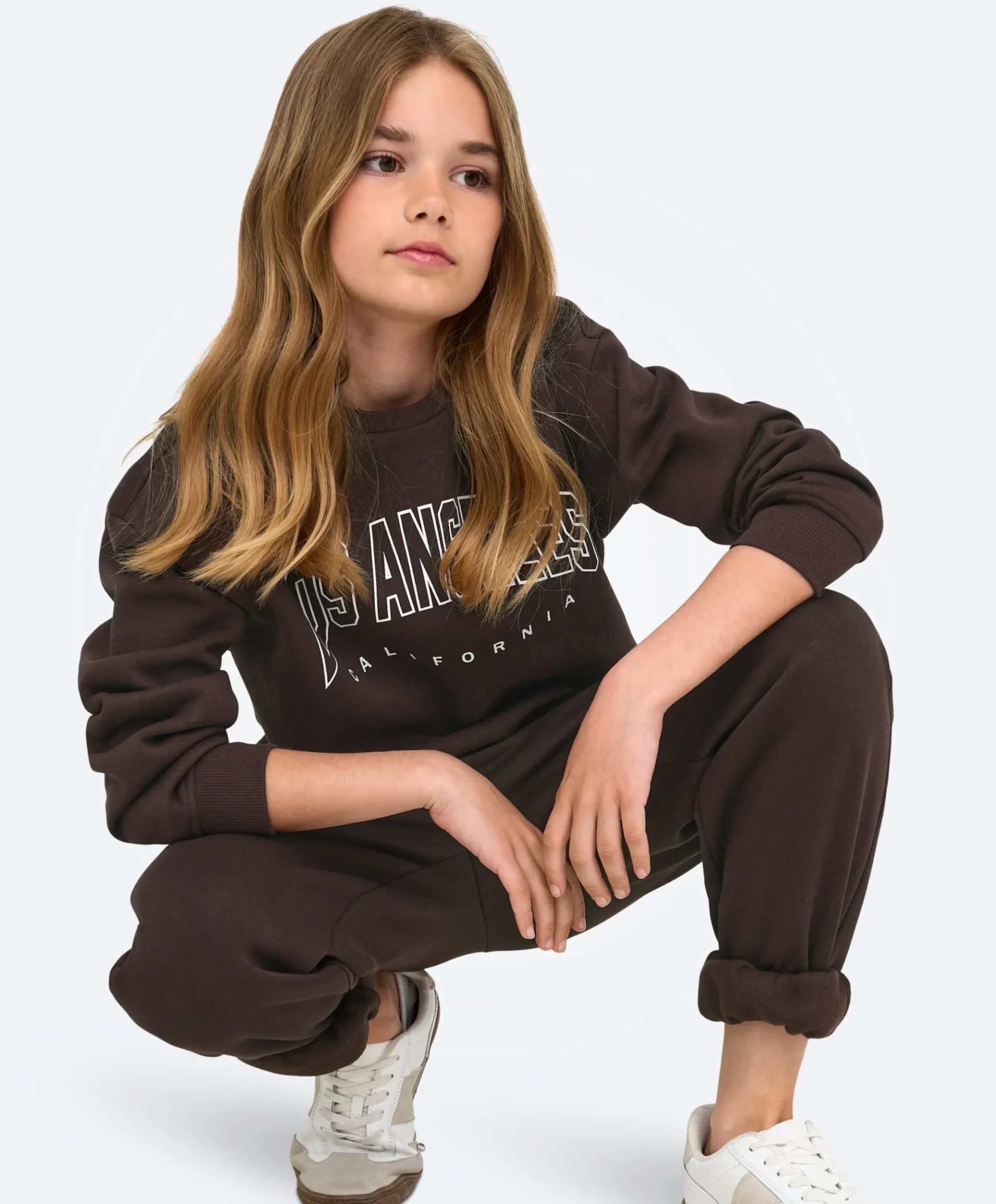 Meisjes sweater bruin