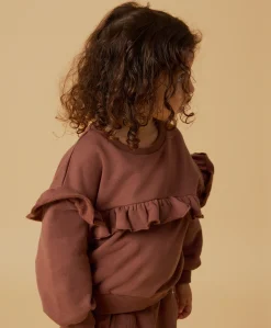 Meisjes sweater bruin