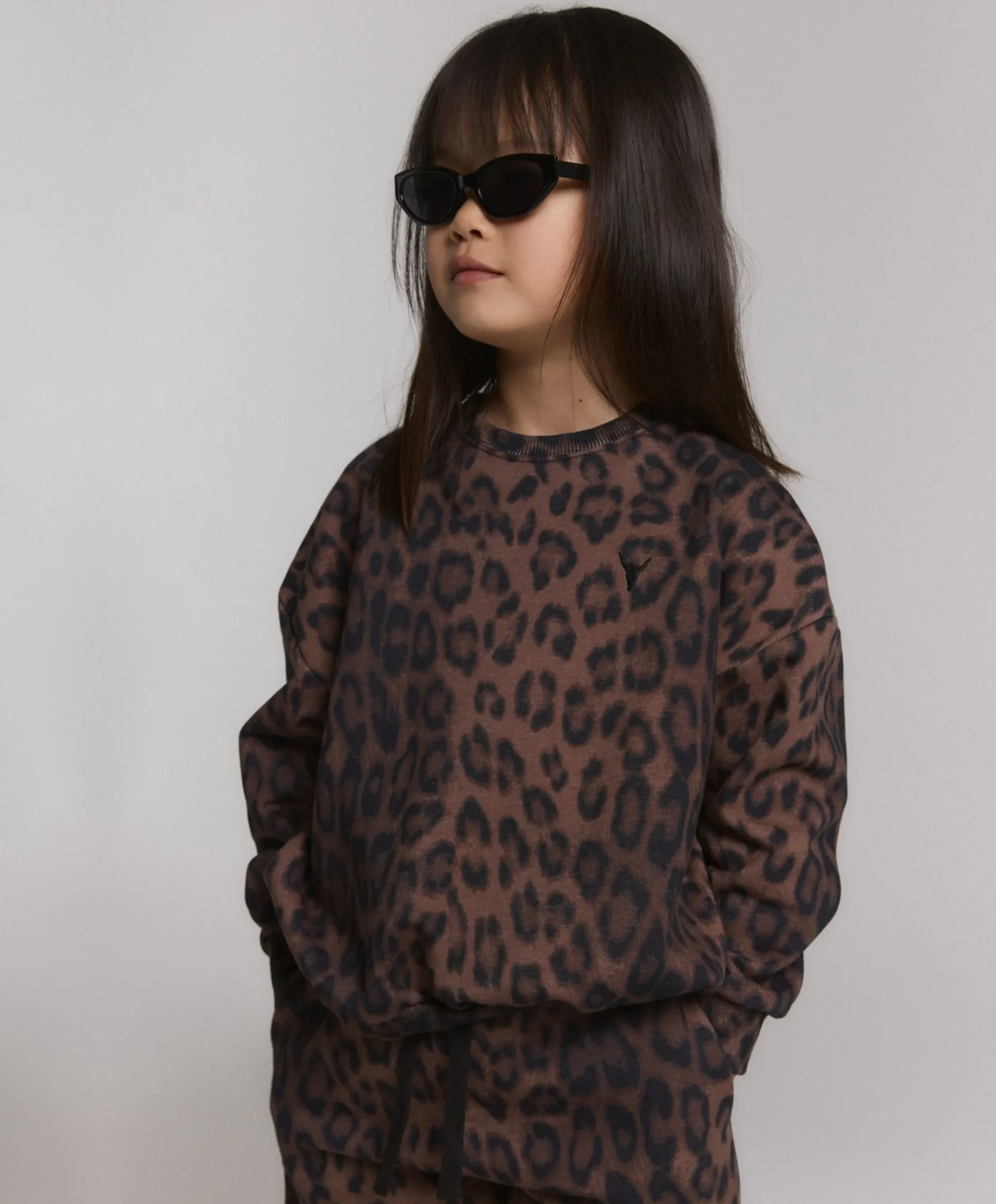 Meisjes sweater bruin
