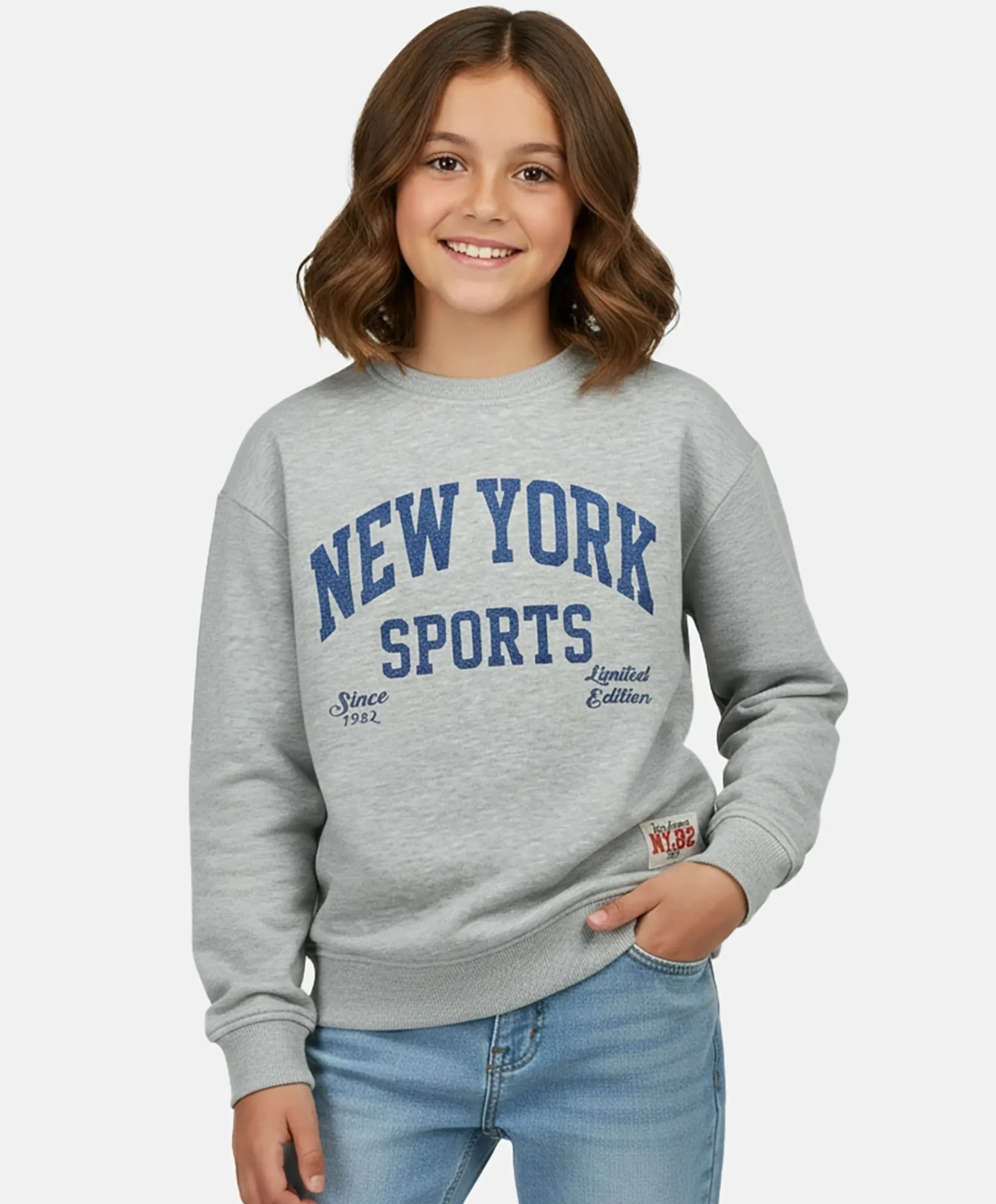 Meisjes sweater grijs