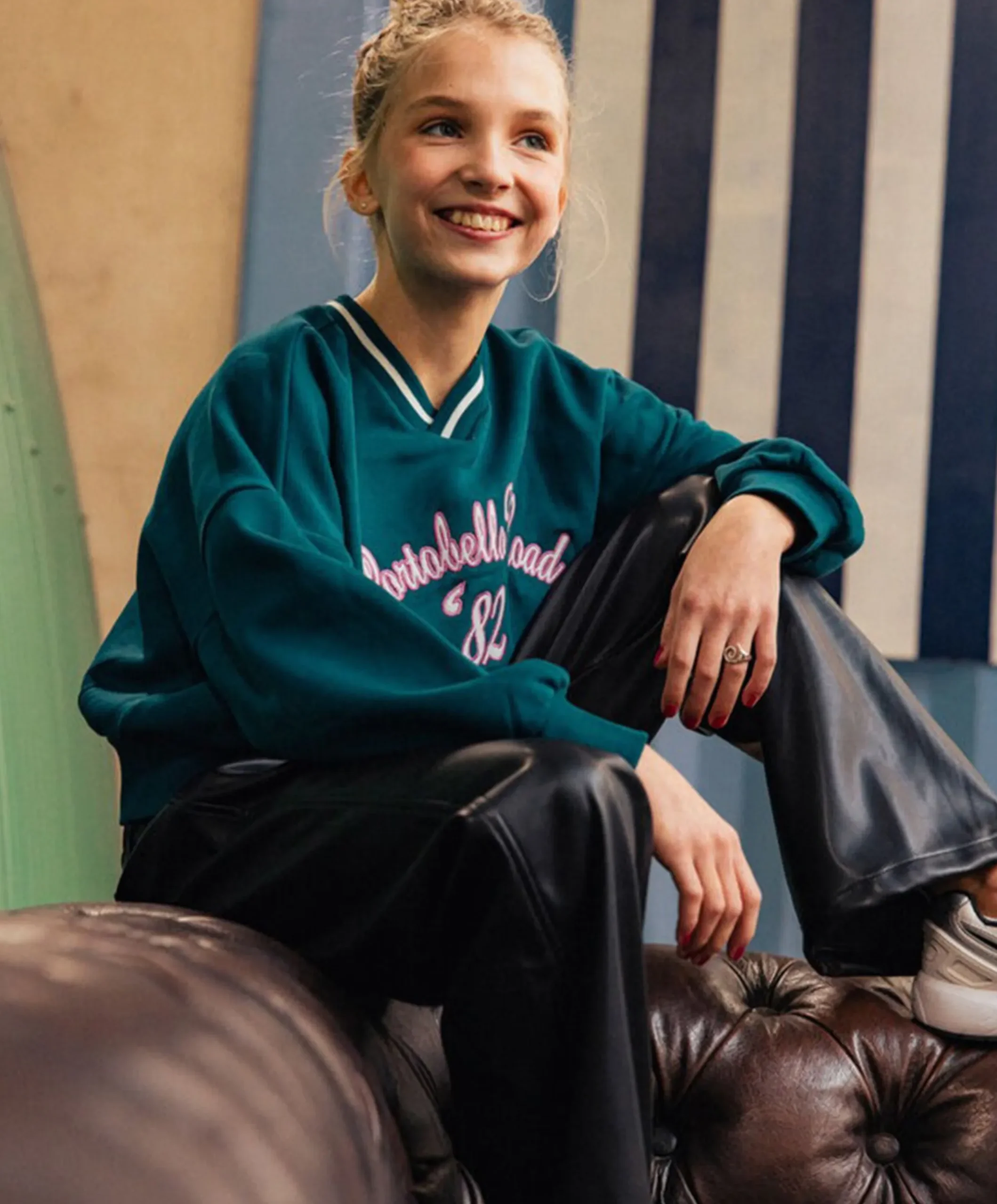Meisjes sweater groen