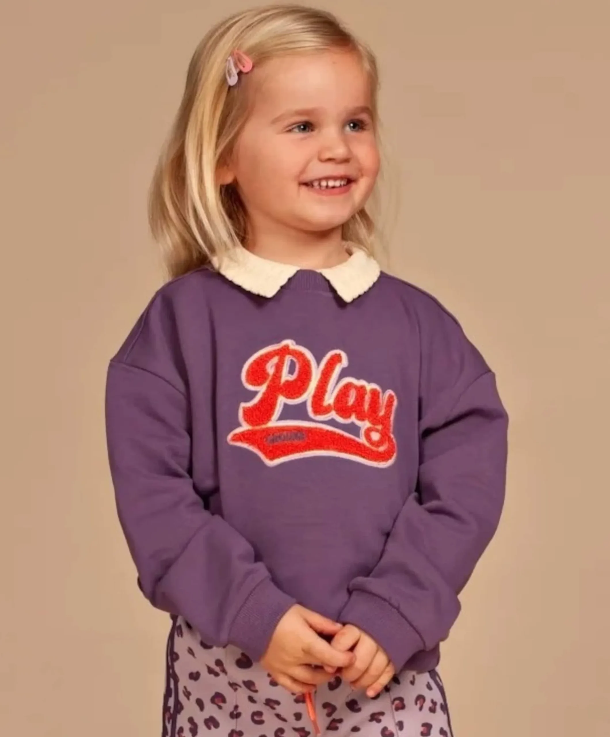 Meisjes sweater paars