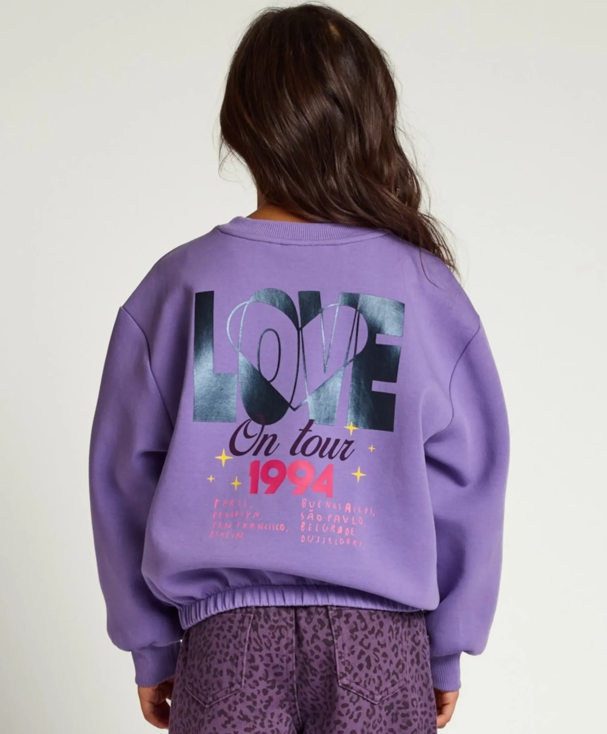 Meisjes sweater paars